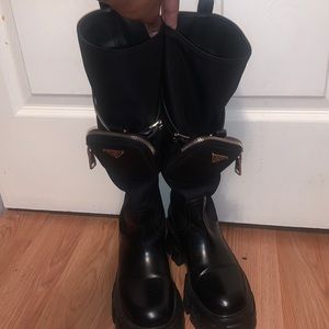 Authentic PRADA
Nylon Zip-Pocket Platform Riding Boots
🔥🔥🔥🔥🔥🔥🔥